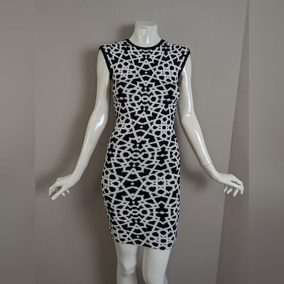 Torn by Ronny Kobo Bodycon Dress – XS – Geometric Knit – Zip Back - Picture 2 of 9